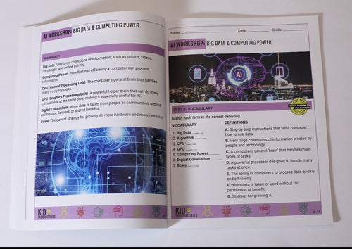 AI Workshop: Artificial Intelligence & Digital Literacy Workbook for Kids