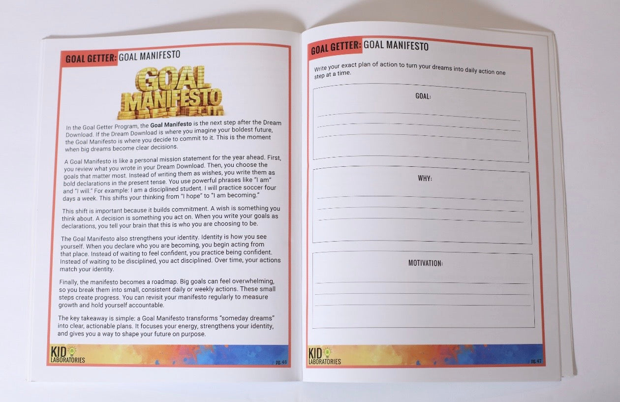 Goal Getter: Character Development & Goal Setting Workbook